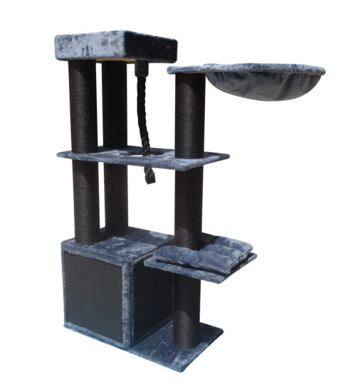V278-CT160-TP-GREY-66431-00.jpg YES4PETS 160cm XL Cat Scratching Tree, 14cm Pole – image 1