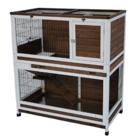YES4PETS 118cm Double Storey Hutch Cage – image 1