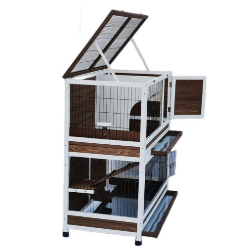 YES4PETS 118cm Double Storey Hutch Cage – image 2
