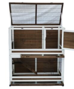 YES4PETS 118cm Double Storey Hutch Cage - Image 5