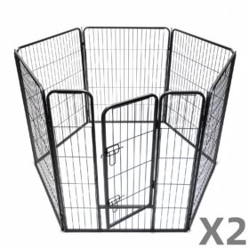 YES4PETS 12 Panel Pet Playpen 100cm Steel – image 1