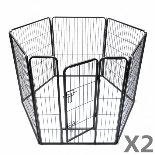YES4PETS 12 Panel Pet Playpen 100cm Steel – image 1