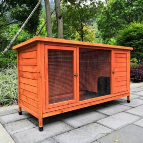 YES4PETS Rabbit Hutch with Pull Out Tray – image 1