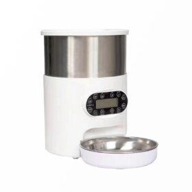 YES4PETS Automatic Pet Feeder 4.5L Stainless Steel – image 1