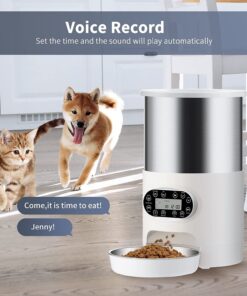 YES4PETS Automatic Pet Feeder 4.5L Stainless Steel - Image 3