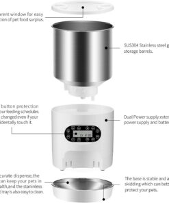 YES4PETS Automatic Pet Feeder 4.5L Stainless Steel - Image 4