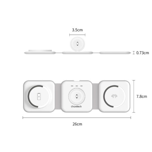 CHOETECH 3-in-1 Foldable Wireless Charger – image 2