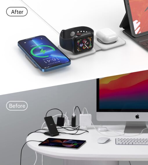CHOETECH 3-in-1 Foldable Wireless Charger – image 5