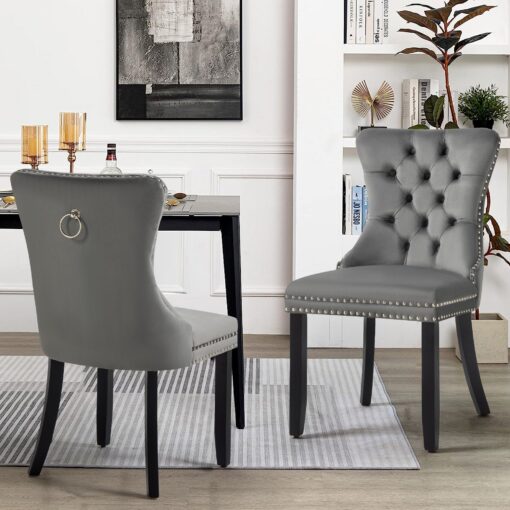 Style By Inspiration Alsea Dining Chairs Set of 2 Velvet – image 1