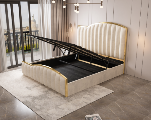 Elegant Shopping eStore King Bed Frame Gas Lift Storage – image 2