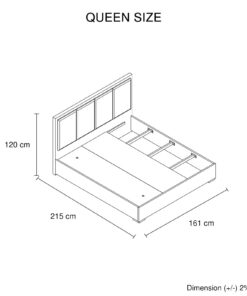 Melbournians Queen Bedroom Suite, Black Oak & Cement - Image 8