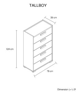 Melbournians Queen Bedroom Suite, Black Oak & Cement - Image 10