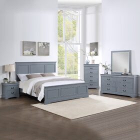 Melbournians Spencer 5 Piece Queen Bedroom Suite Grey – image 1
