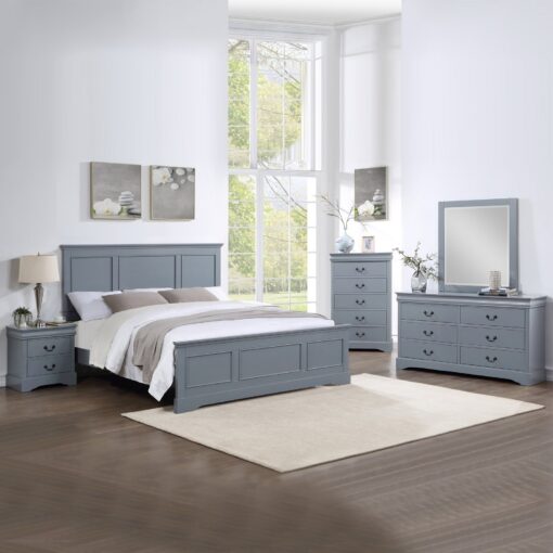 Melbournians Spencer 5 Piece Queen Bedroom Suite Grey – image 1