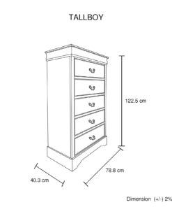 Melbournians Spencer 5 Piece Queen Bedroom Suite Grey - Image 9