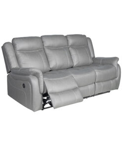Melbournians 3-2-1 Grey Fabric Recliner Set Metal Frame - Image 3