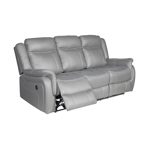 Melbournians 3-2-1 Grey Fabric Recliner Set Metal Frame – image 3