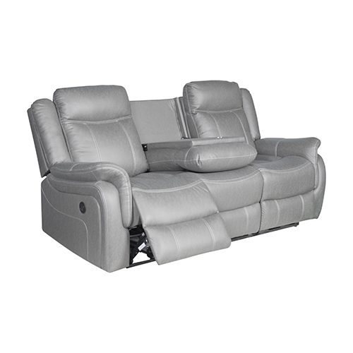 Melbournians 3-2-1 Grey Fabric Recliner Set Metal Frame – image 4