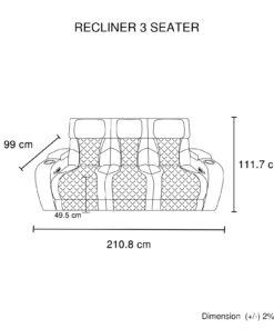 Melbournians 3 2 1 Electric Recliner Sofa Set - Image 8