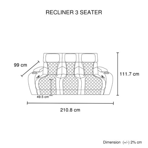 Melbournians 3 2 1 Electric Recliner Sofa Set – image 8
