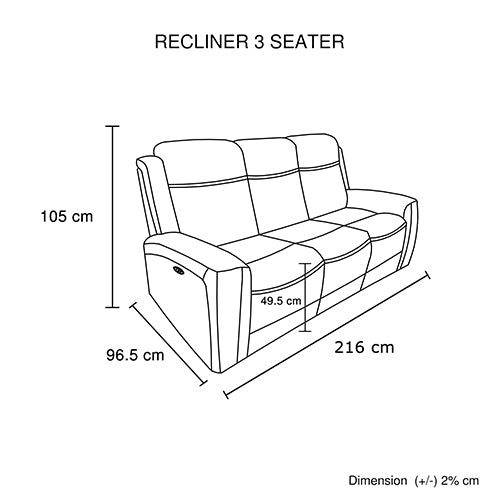 Melbournians Phoenix 3+1+1 Power Recliner Set – image 10