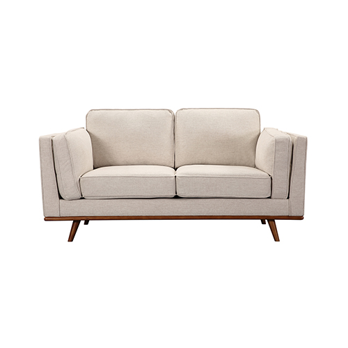 3+2 Beige Fabric Sofa Set with Wooden Frame – image 4