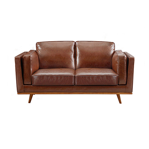 3+2 Seater Brown Leather-Style Sofa Set – image 4