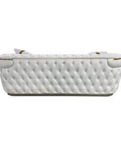 Melbournians Duke 3 Seater Beige Velvet Sofa - Image 3