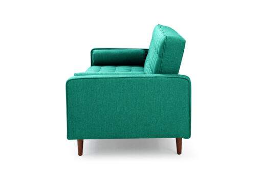 3 Seater Green Velvet Sofa Bed with Button Tufting – image 5