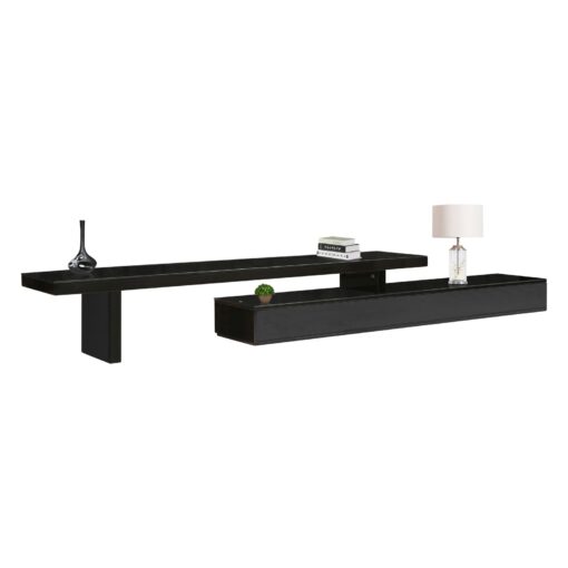 Extendable Glossy Black TV Cabinet with 3 Drawers – image 3