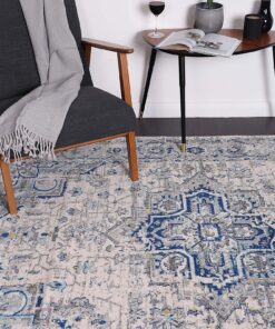 Brand Venture Melissa Rug 300 x 400cm Ivory Blue - Image 3