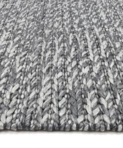 Brand Venture Harlow Charcoal Wool Blend Rug 240x330 - Image 3