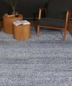 Brand Venture Harlow Blue Wool Blend Rug - Image 4