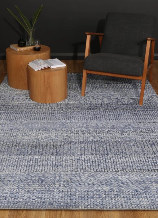 Brand Venture Harlow Blue Wool Blend Rug – image 4