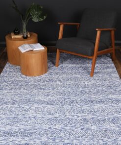 Brand Venture Harlow Blue Wool Blend Rug 240x330 - Image 4