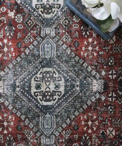 Brand Venture Vintage Crown Floor Rug Thin Pile - Image 5