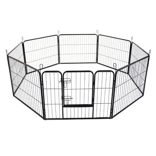 V610-LUXPLA-40-219003-00.jpg Bargene Steel Pet Playpen with 8 Panels – image 1