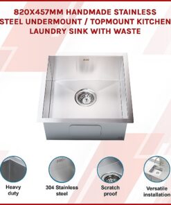 Brienz Handmade Double Sink in 304 Stainless Steel - Image 3