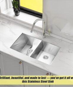 Brienz Handmade Double Sink in 304 Stainless Steel - Image 4