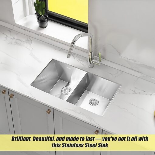Brienz Handmade Double Sink in 304 Stainless Steel – image 4