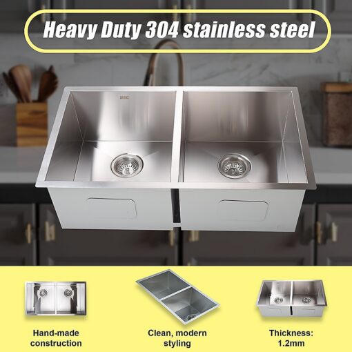 Brienz Handmade Double Sink in 304 Stainless Steel – image 6