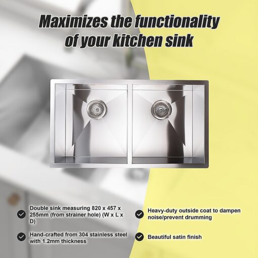 Brienz Handmade Double Sink in 304 Stainless Steel – image 9