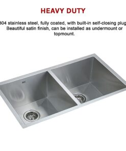 Brienz Handmade Double Sink in 304 Stainless Steel - Image 10
