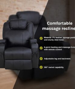Palermo Massage Recliner Chair with 8 Point Heat - Image 10