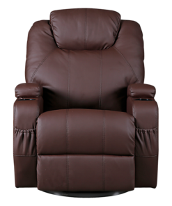 Palermo Brown Massage Recliner Chair with 8 Point Heat - Image 4