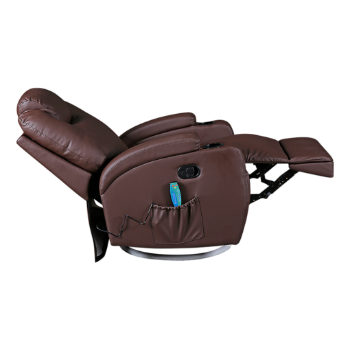 Palermo Brown Massage Recliner Chair with 8 Point Heat – image 5