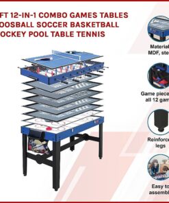 Randy & Travis 12-in-1 Games Table with Air Hockey - Image 3