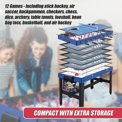 Randy & Travis 12-in-1 Games Table with Air Hockey – image 15