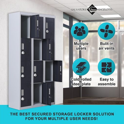 Salvatore Angelotti 12 Door Locker, Combination Lock – image 9
