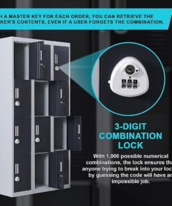 Salvatore Angelotti 12 Door Locker, Combination Lock - Image 4